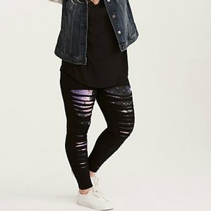 Torrid Pants - Shredded Cosmic Leggings Torrid Pants - Shredded Cosmic Leggings